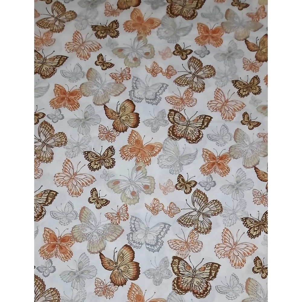 2 Vintage Pillowcases "Amari Butterfly" - Burlington 20"x30" 1980-81 EUC
